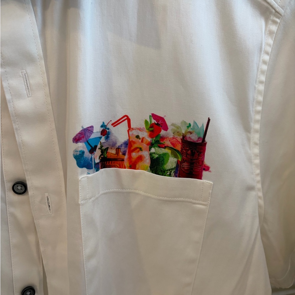Robert Graham White Shirt Hawaiian Shirt - Picture 2 of 3